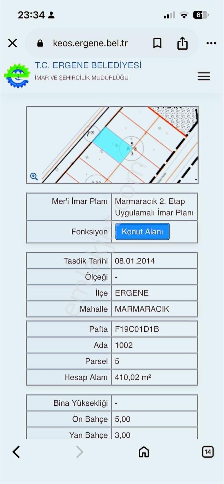 Ergene Marmaracık Ta İmarlı Satılık Arsa - Görsel 4