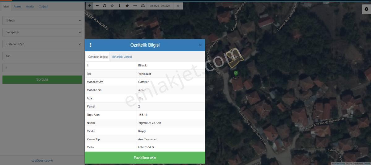 Turyapdan Bilecik Caferler Köyünde 155 M² İmarlı Arsa - Görsel 8