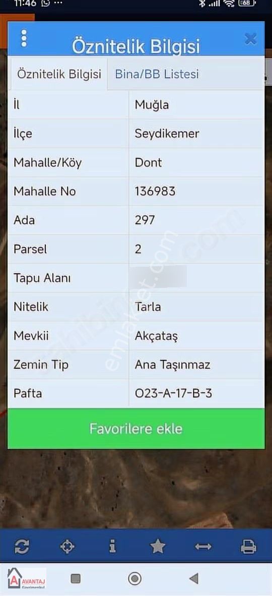 Muğla, Seydikemer, Dont'ta Satılık Yatırımlık Tarla - Görsel 3