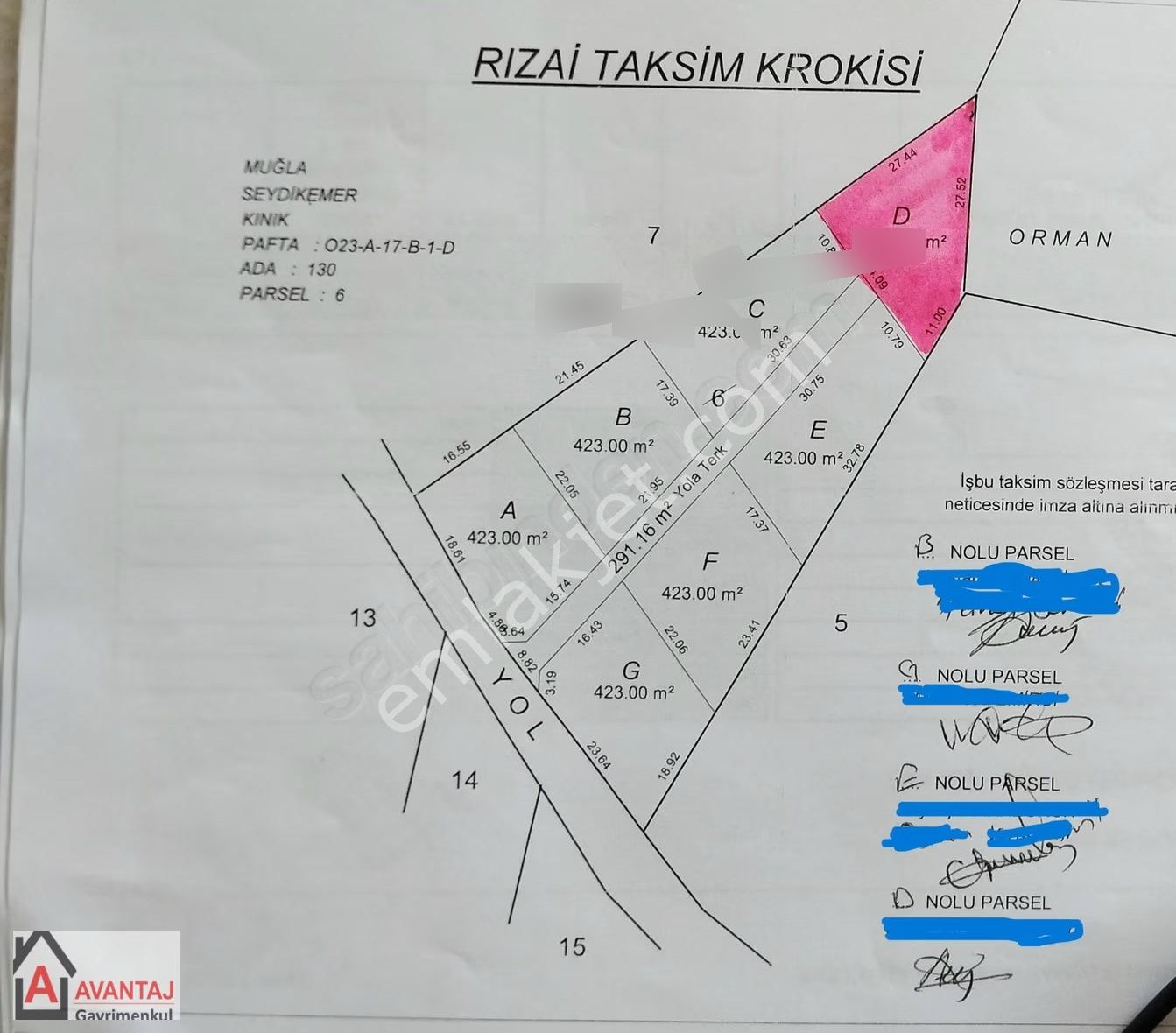 Muğla, Seydikemer Yayla Kınık'ta Satılık 464 M2 Arsa - Görsel 2