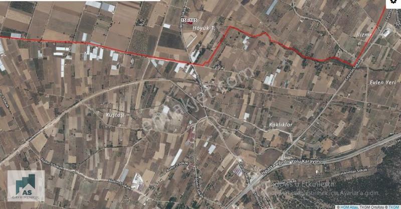 Atabey Harmanören De 1800 Metrekare Yola Yakın Satılık Tarla