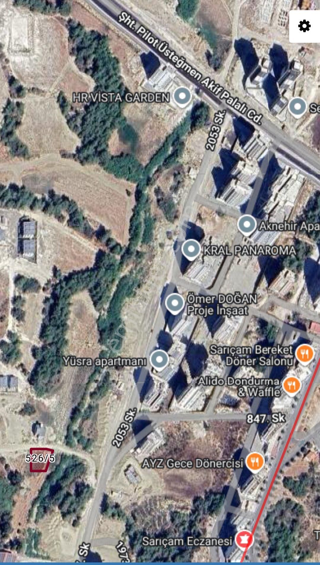 Sarıçam Çınarlı Villa Yapimina Uygun Projesi Hazir Tek Tapu Arsa - Görsel 7