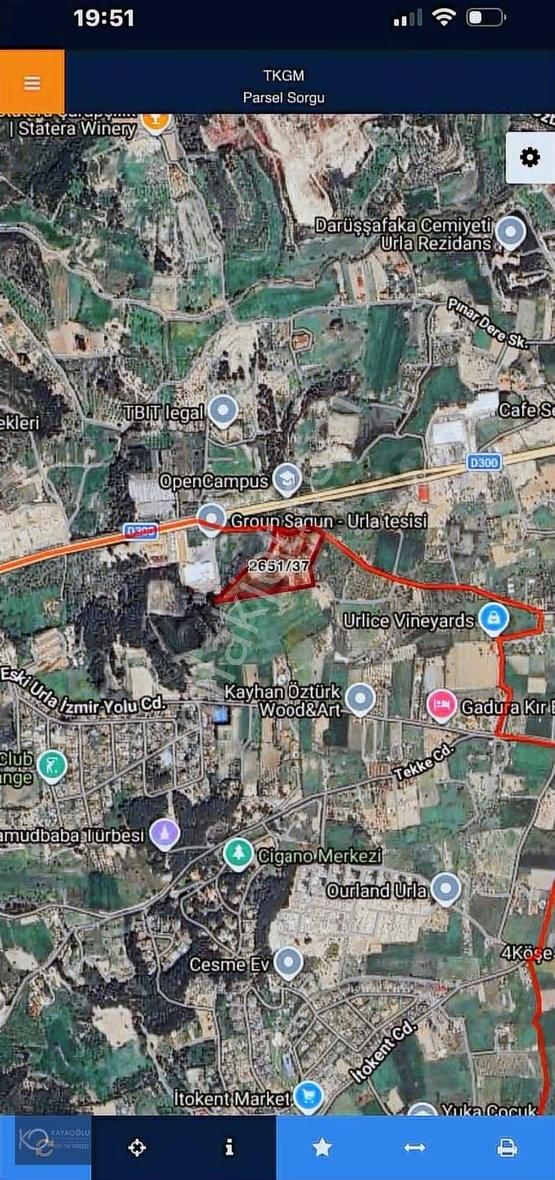 Urla İçmeler 607 M2 Hisseli Tarla