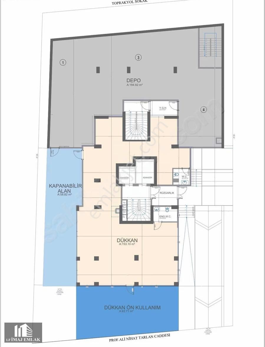 Bostancı Caddede 405 M2 +64 M2 Bahçe Kulanımlı Mağaza - Görsel 2