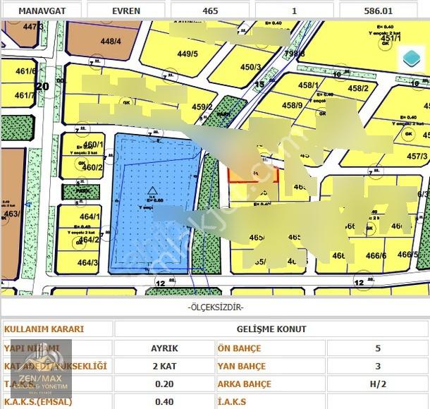 Evrensekide 586m² / Yola Yakın / İlkokul Arkası / Satılık Arsa