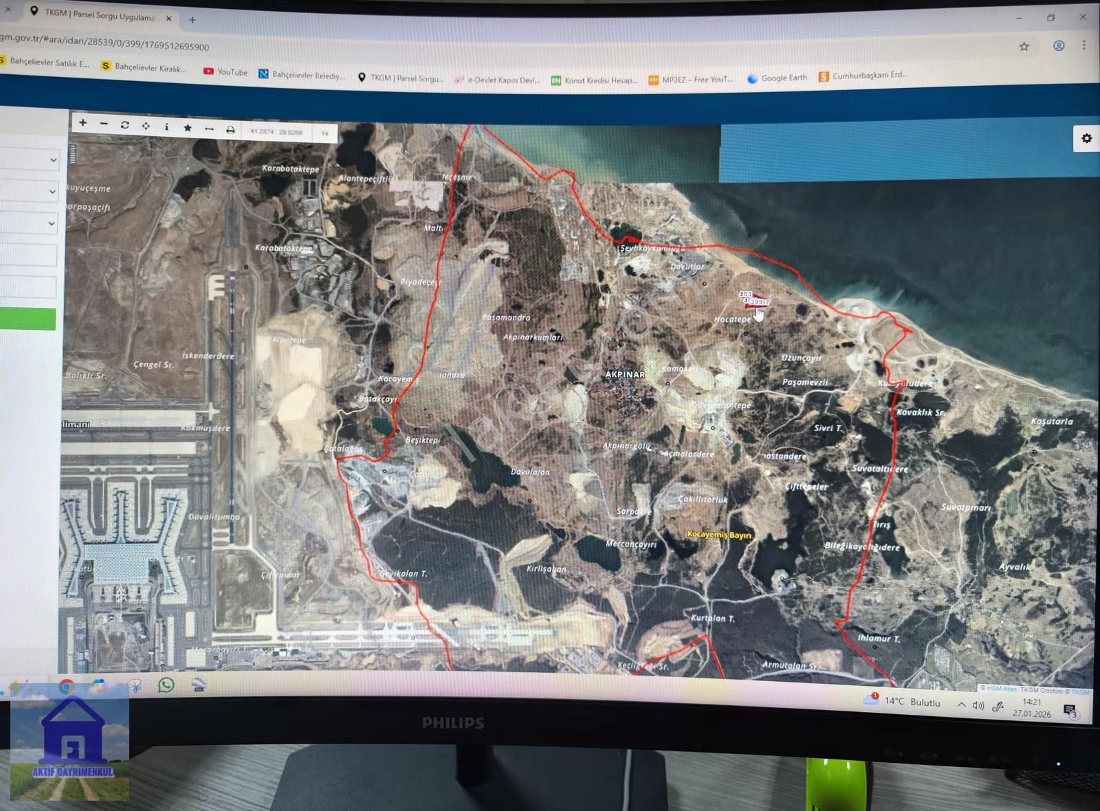 İstanbul Havalimanına Yakın Eyüp Akpınar Köyünde Denize 250 M2 - Görsel 15