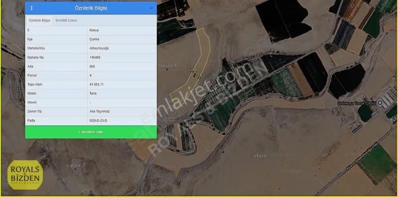 Çumra Alibeyhüyüğü Köye Yakın 41.953m2 Emsalsiz Müstakil Tarla ! - Görsel 33