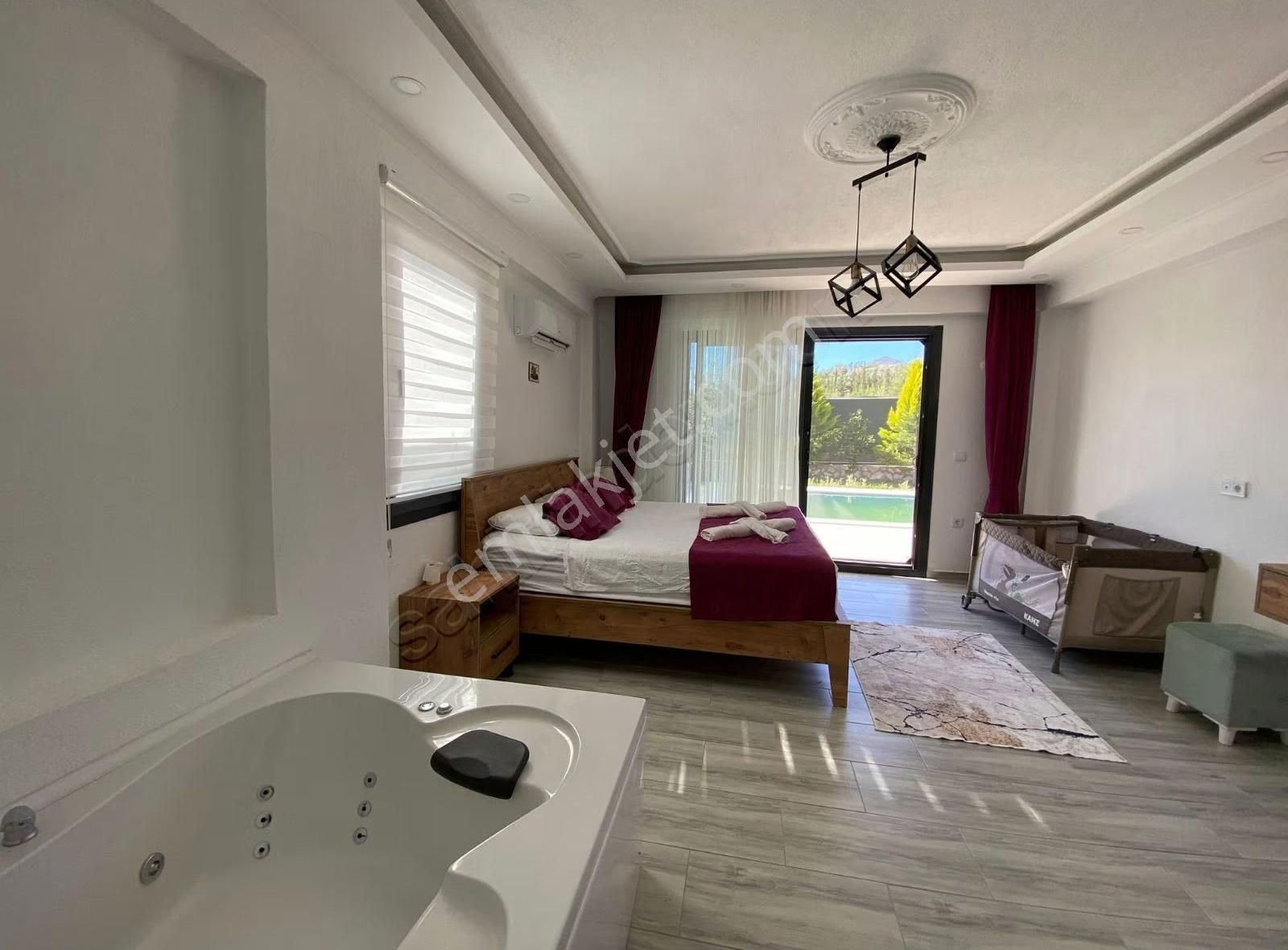 Fethiye Eldirek De Havuzlu Eşyalı Jakuzili 2+1 Kiralik Villa - Görsel 32