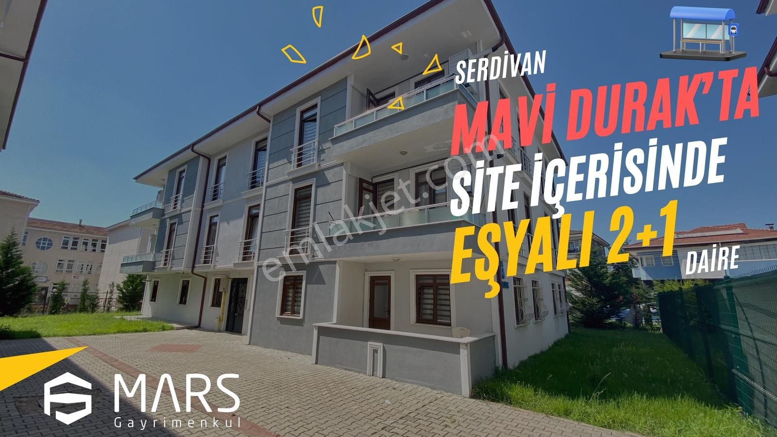 Serdivan Mavi Durak'ta, Site İçerisinde, Eşyalı 2+1 Daire - Görsel 13
