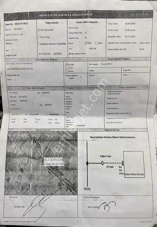 Meram Sefaköy Mahallesinde Elektriği Suyu Mevcut Tek Tapu Bahçe! - Görsel 22