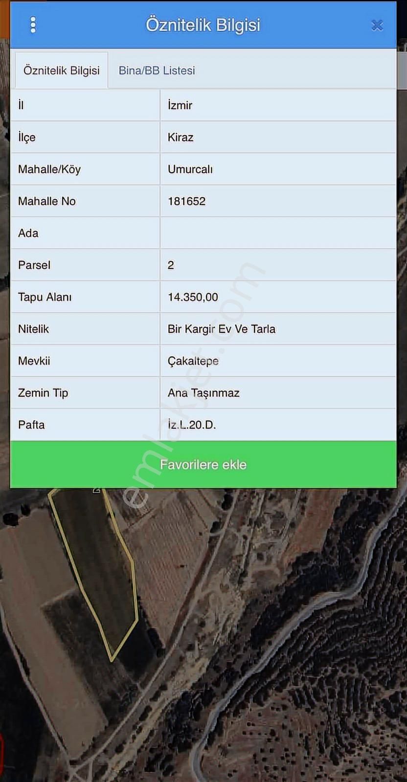 Umurcalı Çakaltepe Mevkinde 14.350 M2 Satılık Tarla - Görsel 3