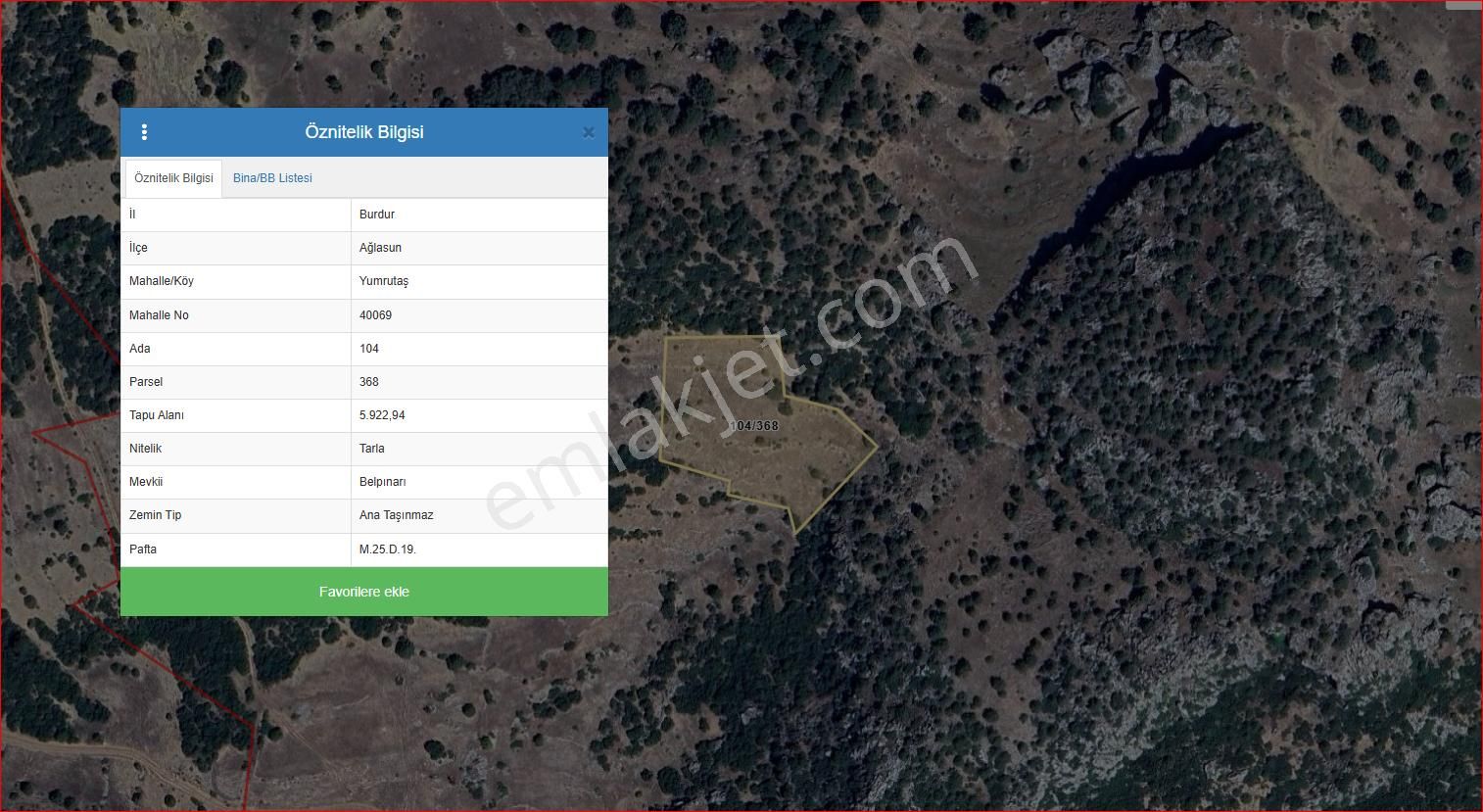 Burdur Ağlasun Yumrutaş Köyünde Satılık Fırsat Tarla - Görsel 3