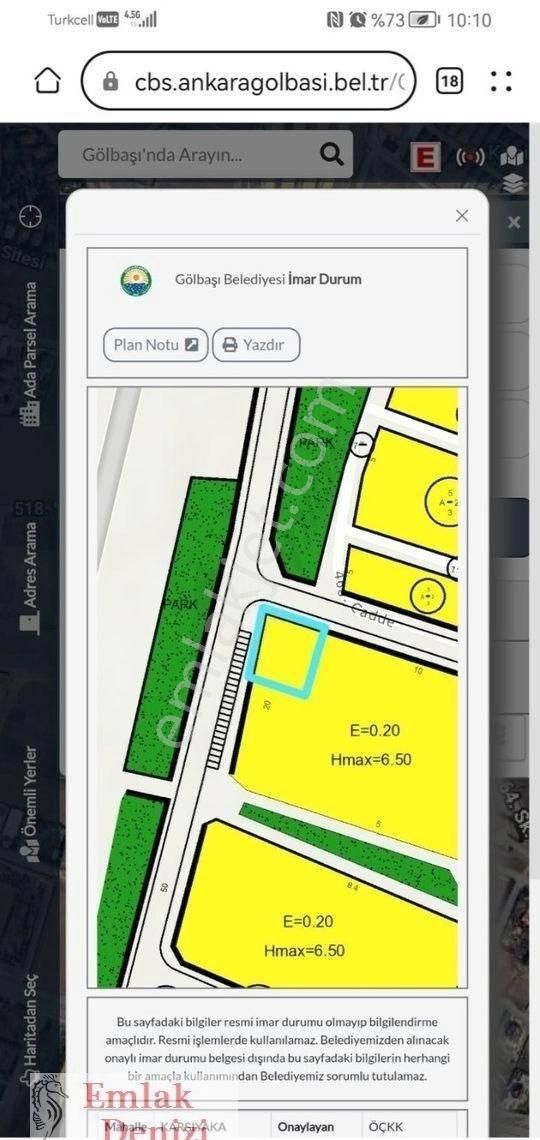 Gölbaşı Karşıyaka Mah. Tek Tapu Köşe Parsel - Görsel 2