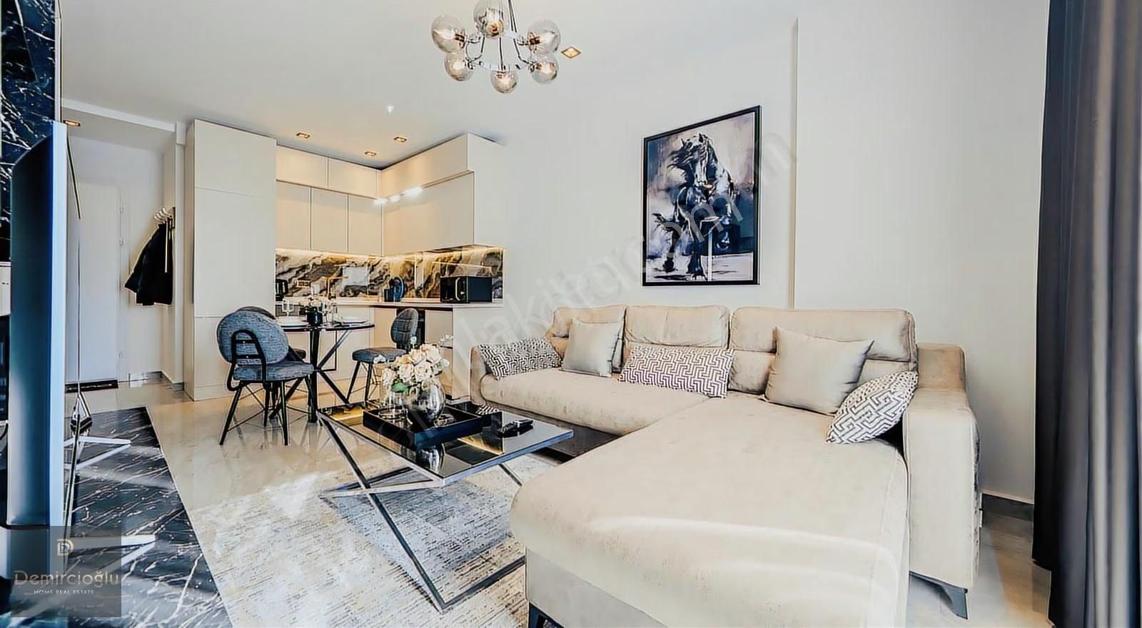 Alanya Güllerpınarı Kiralık 1+1 Ultra Lüx Sitede Mobilyalı Daire - Görsel 8