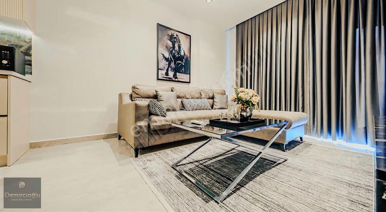 Alanya Güllerpınarı Kiralık 1+1 Ultra Lüx Sitede Mobilyalı Daire - Görsel 4