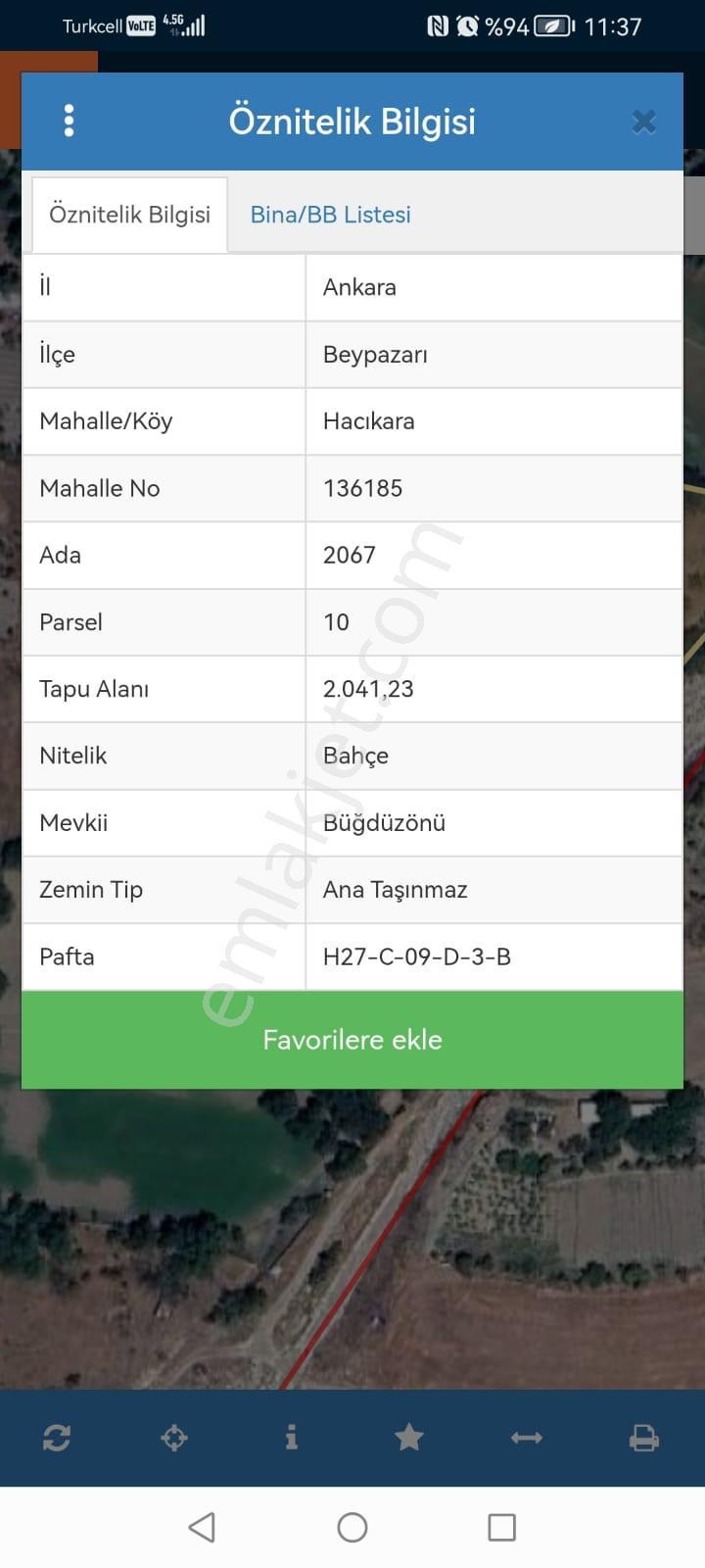 Beypazarı Hacıkara'da 510 M2 Hisse - Görsel 4