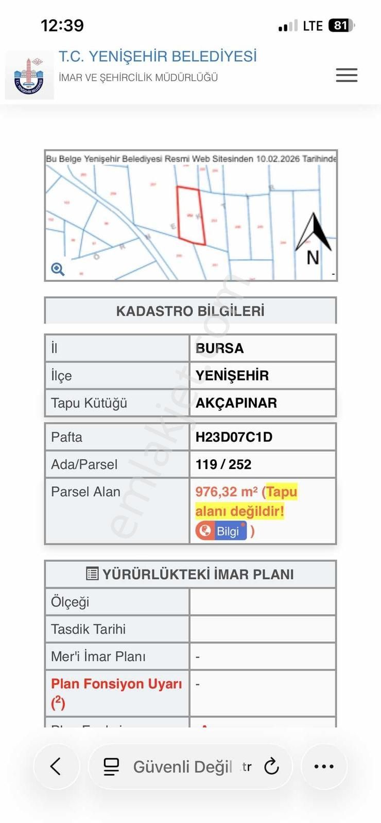 Yenişehir Akçapınar Köyü Yatırımlık / Hobi Bahçesine Uygun - Görsel 2