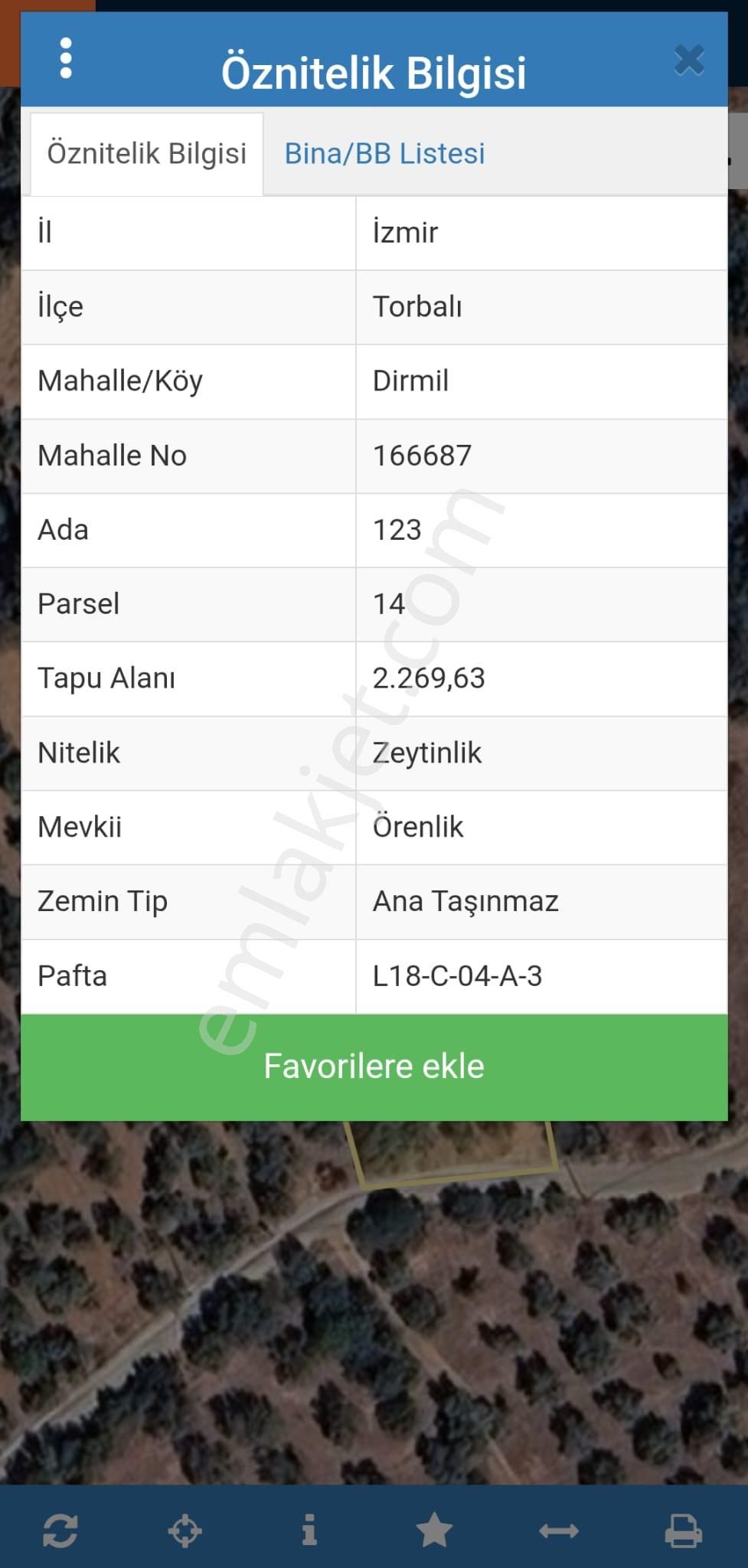 Torbalı Dirmilde Yapı Kayıt Belgeli, Yola Cepheli Zeytinlik - Görsel 2