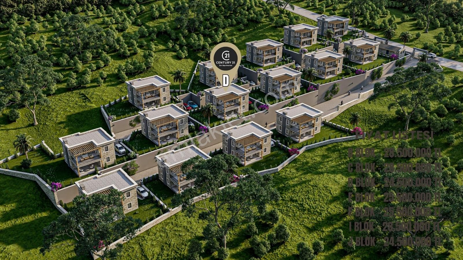 Eski Datça'da Modern Taş Mimari | 3+1 Müstakil Villa D Blok - Görsel 28