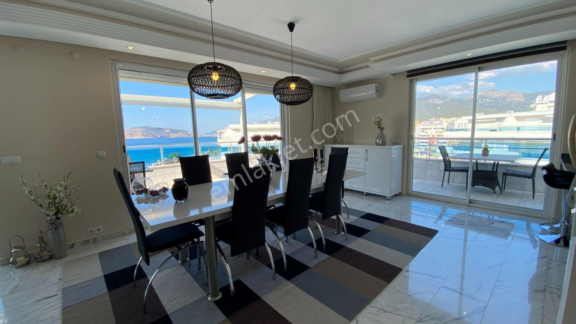 Alanya'nın En İyi 3+1 Satılık Penthouse Ful Deniz Ve Kale Manzaralı - Görsel 4