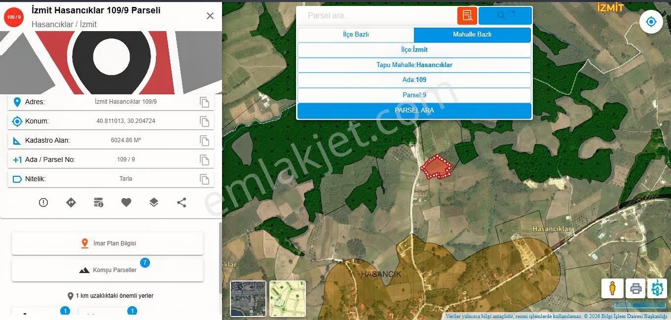İzmit Hasancıklar Mahallesi Satılık Tarla Uygun Fiyatlı Yatırım - Görsel 2