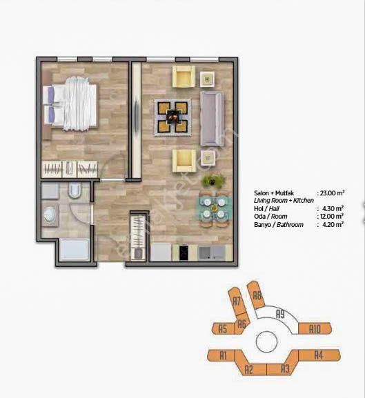 Meydan Ardınçlı Kiralık Daire Taşınmaya Hazır 1+1 ▀ Site İçinde - Görsel 26