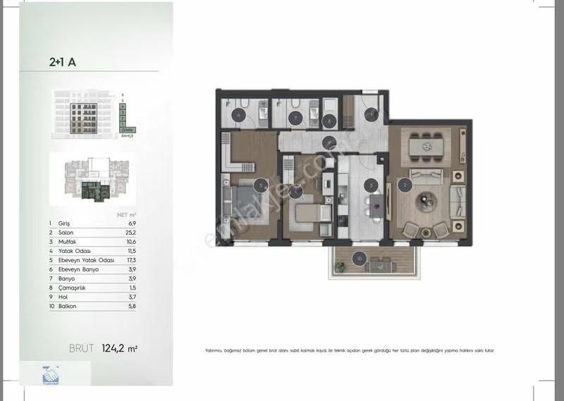 Estonşehir Koru'da 2+1 A Tipi Haziran'da Teslim Satılık Daire