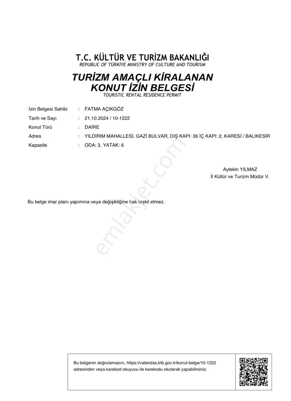 Balıkesir Merkez Karesi Ttm Yakını Eşsiz Manzaralı Günlük Kiralık Daire - Görsel 8