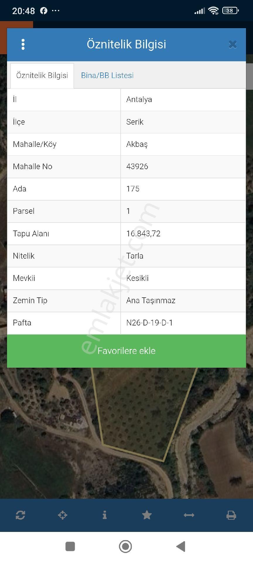 Serik Akbaş Satılık Tarla - Görsel 2