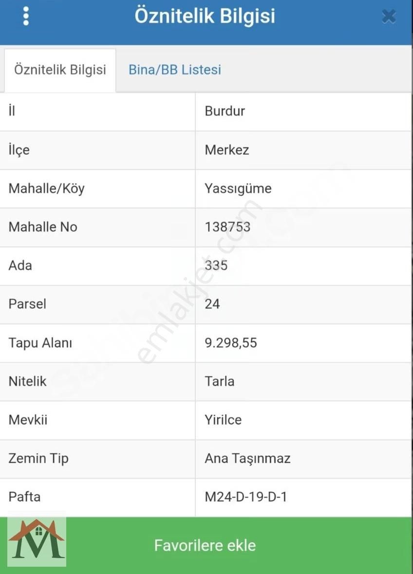 Burdur Yassıgümede Tarla