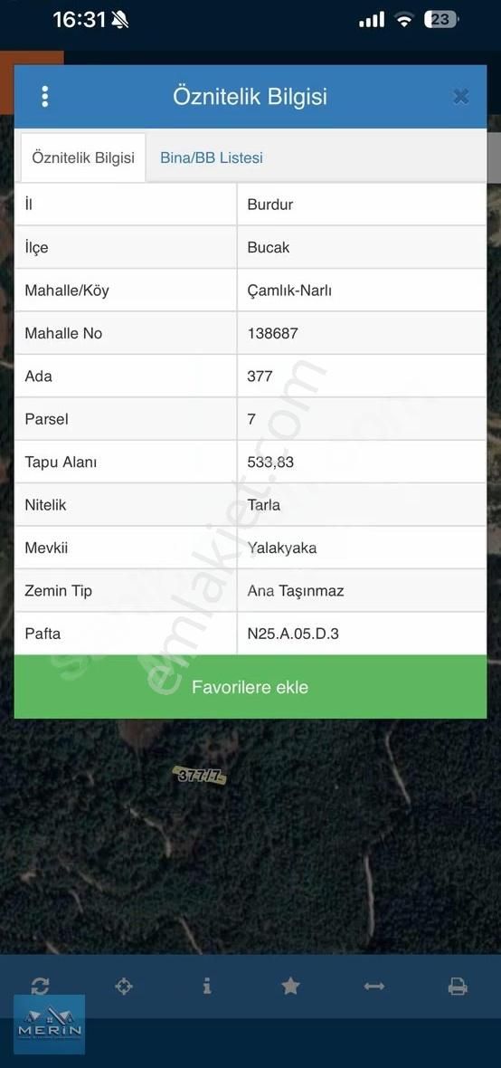 Burdur Bucak Çamlık/narlı'da 533m2 Göl Yakını Satılık Tarla - Görsel 5