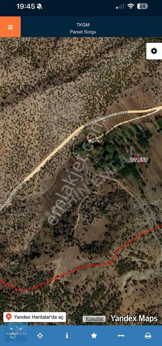 Burdur Merkez Ulupınar'da 241m2 Yola Yakın Satılık Kavaklık - Görsel 3