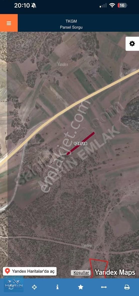 Burdur Merkez Kocapınar'da 1023m2 Yola Yakın Satılık Tarla - Görsel 2