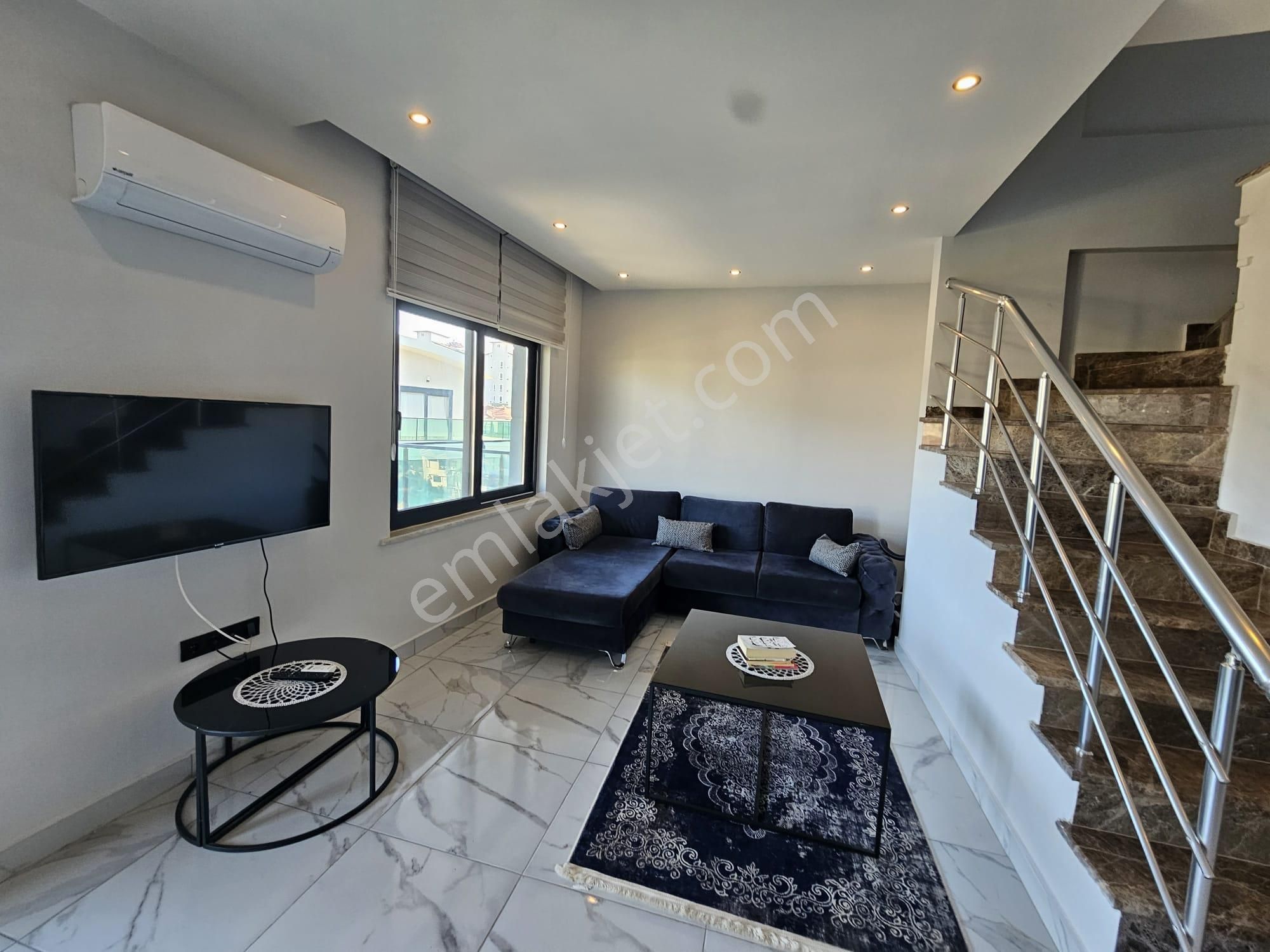 Alanya Oba Satılık 2+1 Eşyalı Dubleks Daire Site İçerisinde - Görsel 23