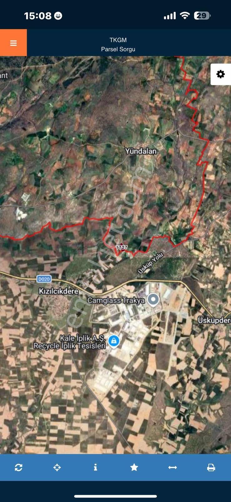 Kırklareli Merkez Yündalan Köyünde Sanayi Karşısı 5194 M2 Tarla - Görsel 2