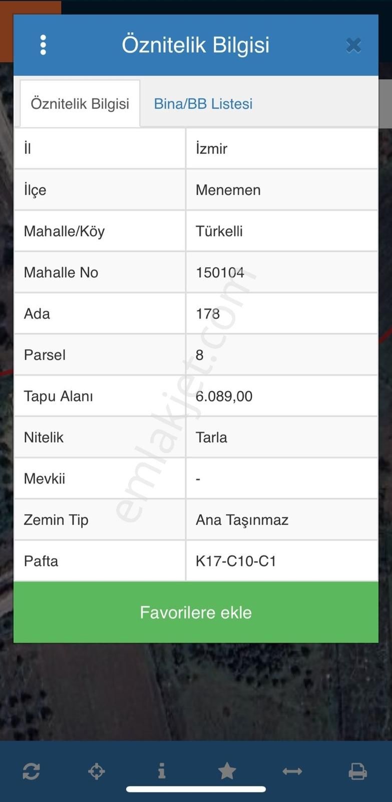 Satılık Müstakil Tek Tapulu Tarla Menemen Türkelli - Görsel 4