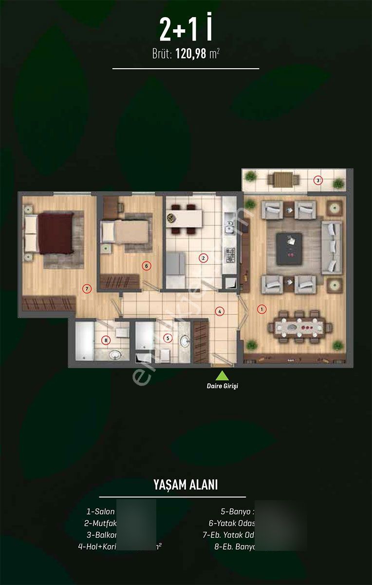 Beylikdüzü Westside2'de Modern Ve Ferah 2+1 Yaşam Alanı - Görsel 2
