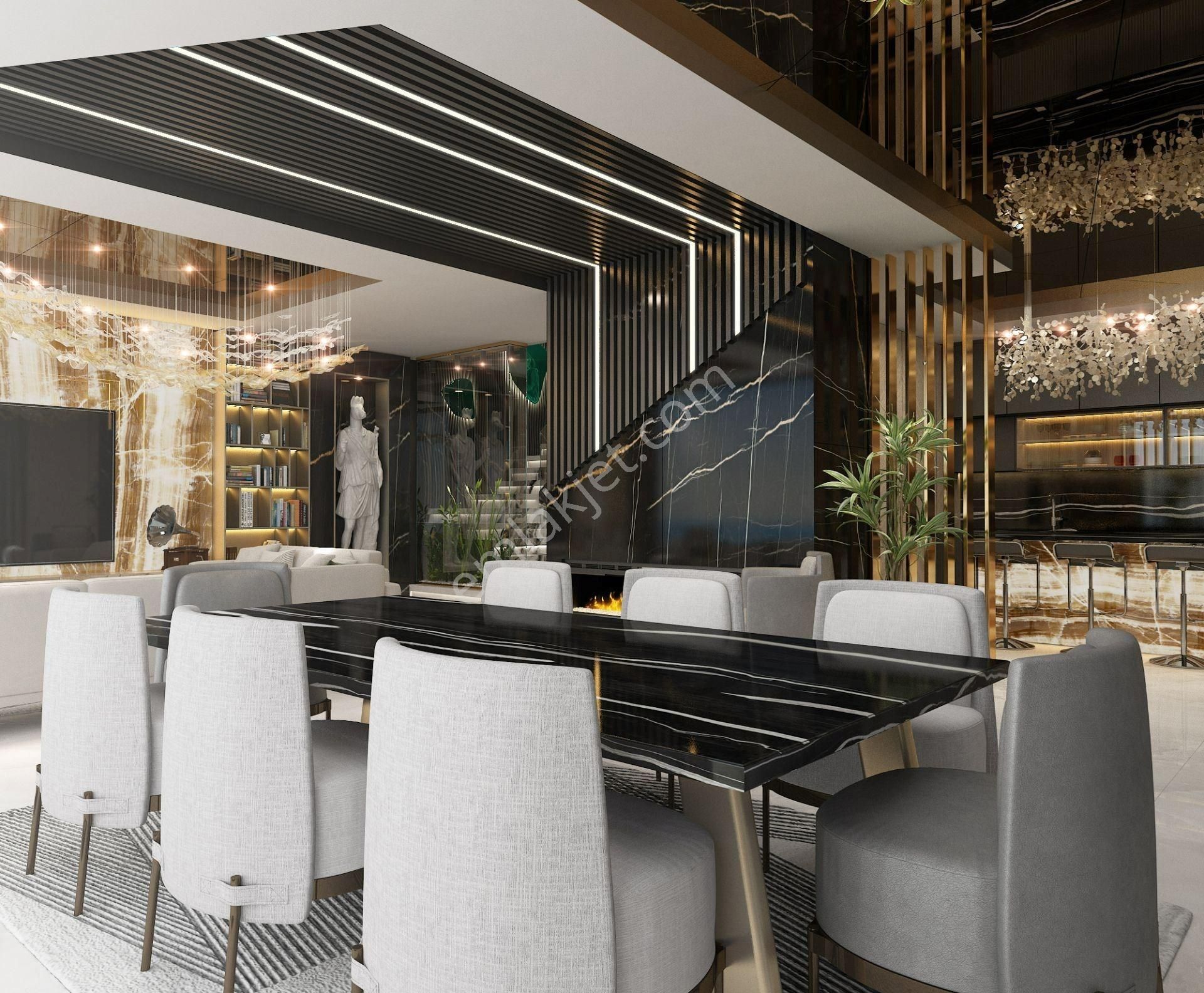 Alanya Bektaş’ta Deniz & Havuz Manzaralı Lüks 3+1 Villa - Görsel 17