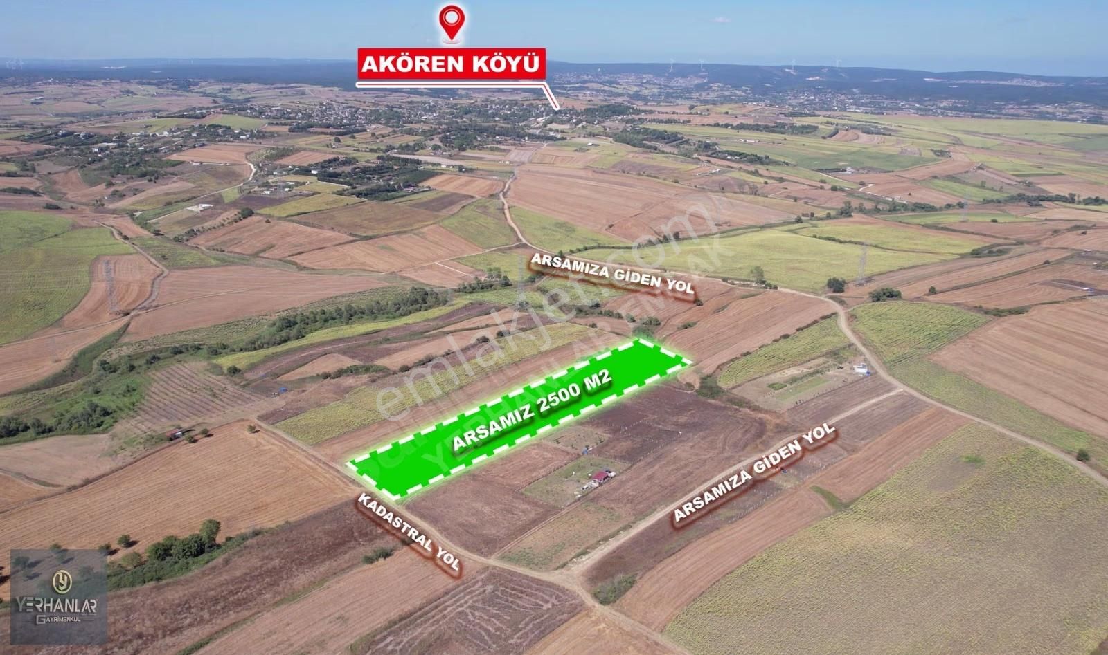 Silivri Akören'de Köye 5 Dakika Mesafede 25oo M² Arsa - Görsel 24
