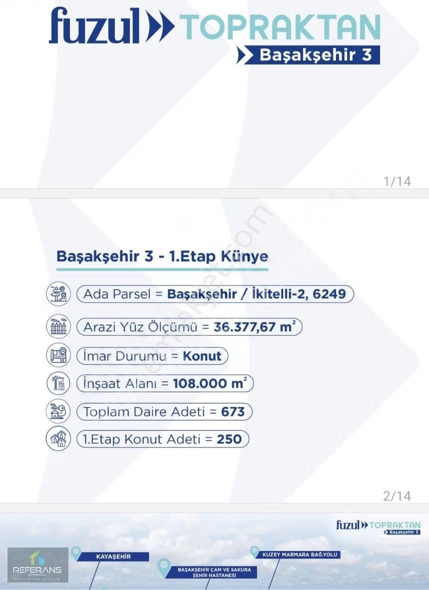 Fuzul Topraktan Başakşehir 3* 2.765.000 Peşinat 2+1b Arsa Payı - Görsel 11