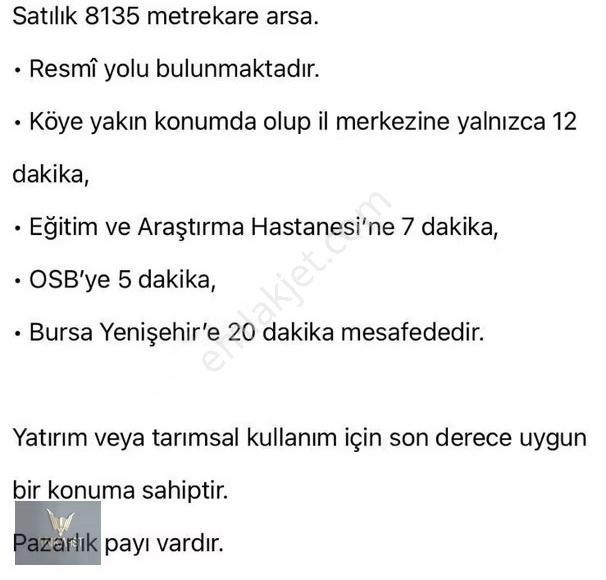 Bilecik Merkez Kınık Köyü Yatırımlık Müstakil Yol Kenarı Parsel - Görsel 4