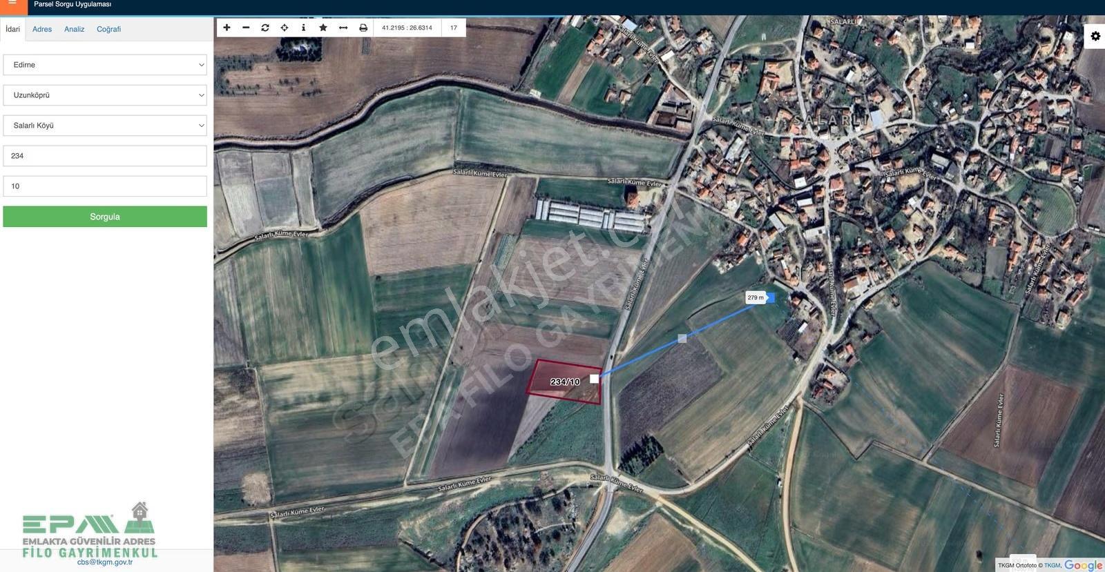 Edirne Uzunköprü Salarlı'da Satılık 5.075 M² Tarla - Görsel 3