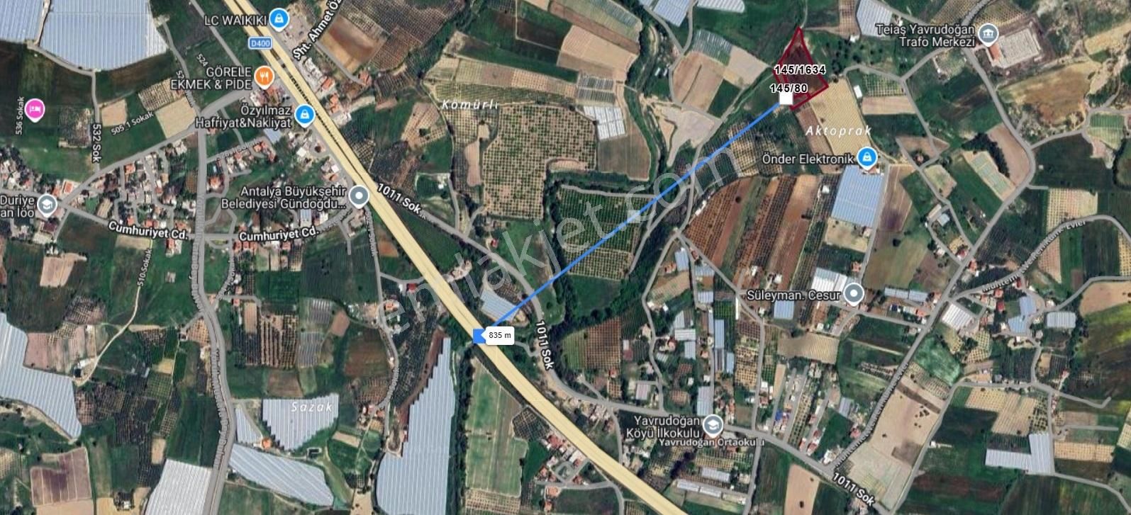 Manavgat Yavrudoğan Mahallesi Satılık Tek Tapu 9600 M2 Tarla - Görsel 4