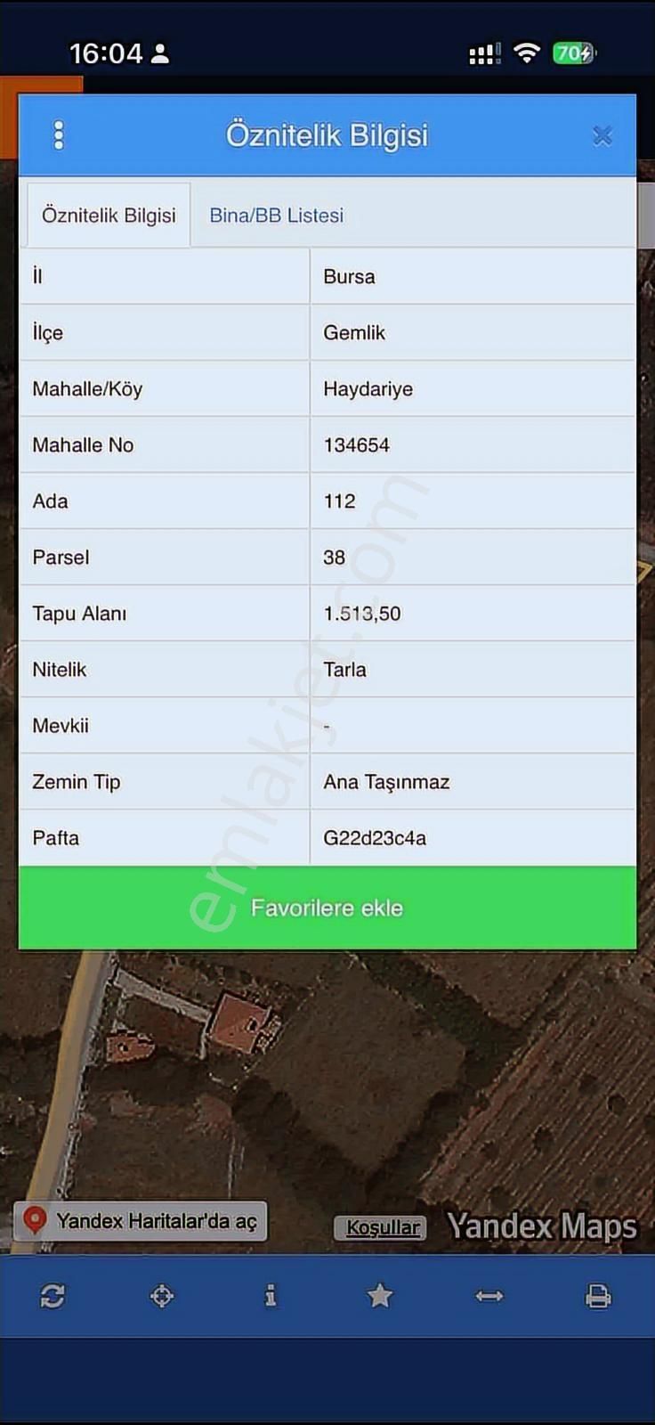 Bursa/haydariye Köyünde Satılık İmarlı Arsa - Görsel 5