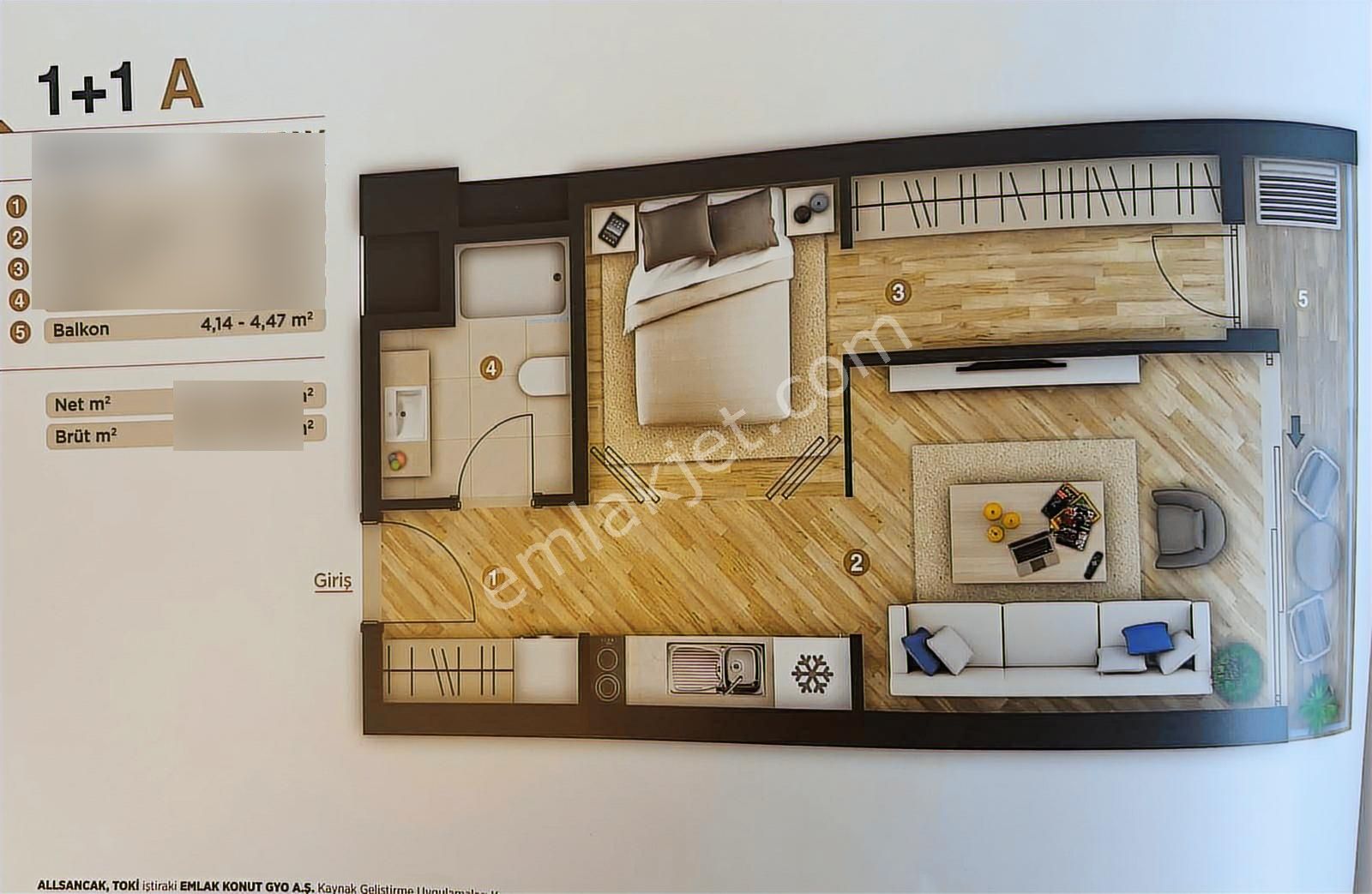 Allsancak Sitesi Deniz Manzaralı Eşyalı Satılık 1+1 Daire - Görsel 11