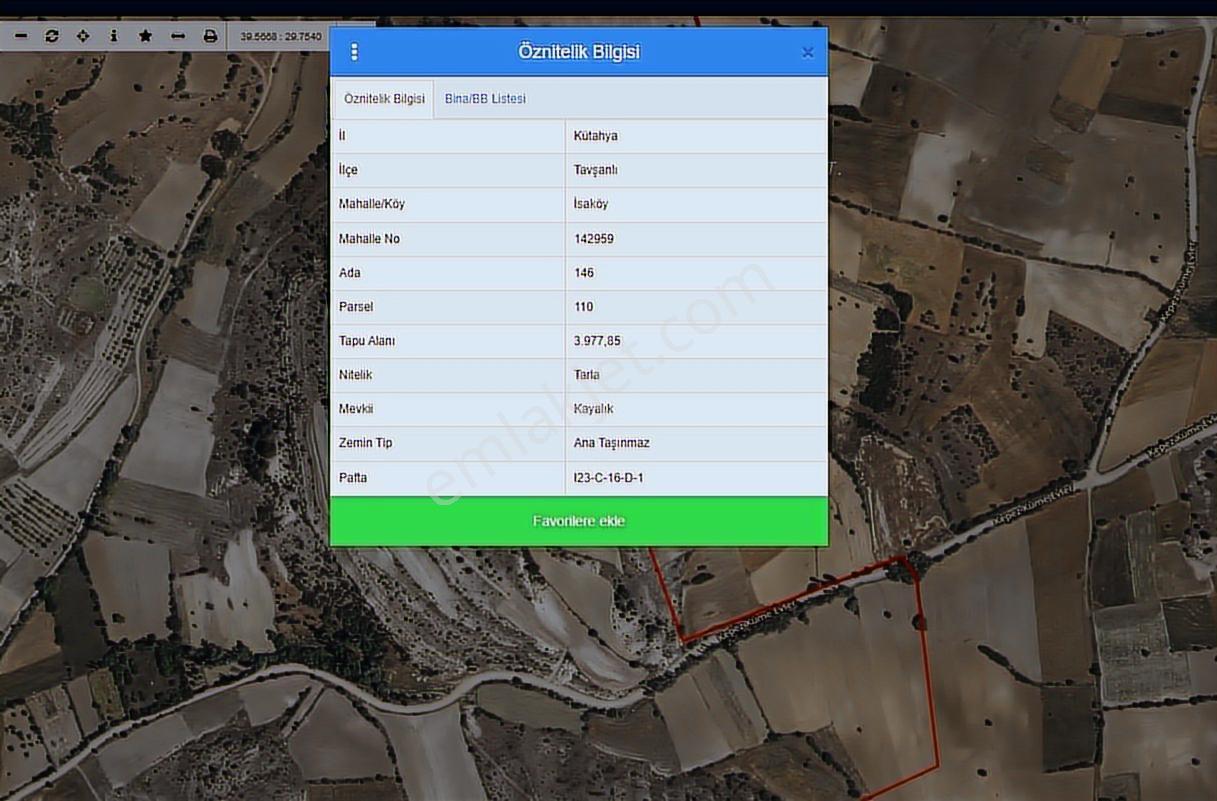 Tavşanlı İsaköyde 3.977 M2 Yatırımlık Kelepir Fiyat Tarla !!! - Görsel 3