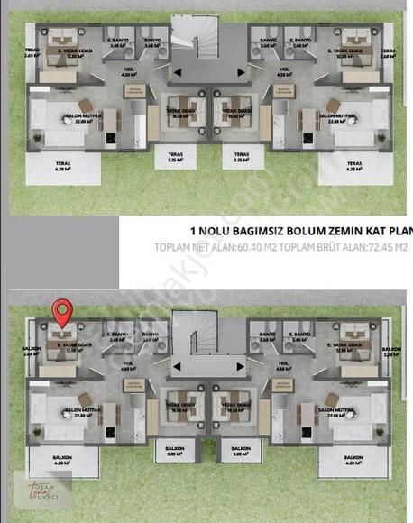 Bodrum Yahşi'de Satılık Deniz Manzaralı Daire - Görsel 6