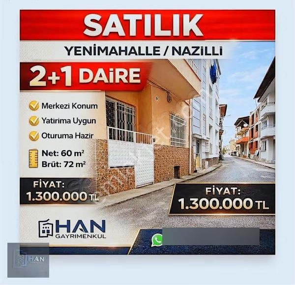 Nazilli Yenimahallede Uygun Fiyatlı 2+1