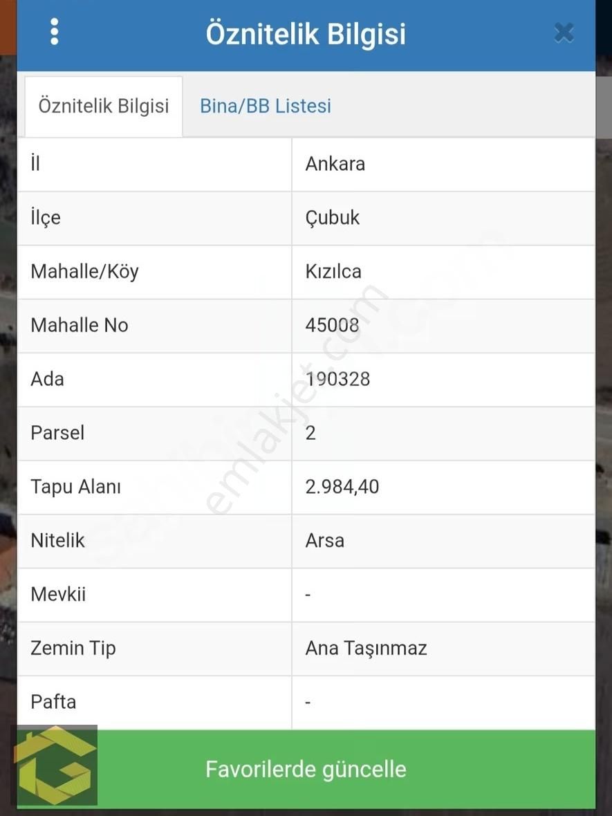 Çubuk Kızılca Mah. Yola Cephe 2984 M2 İmarlı Arsa - Görsel 7