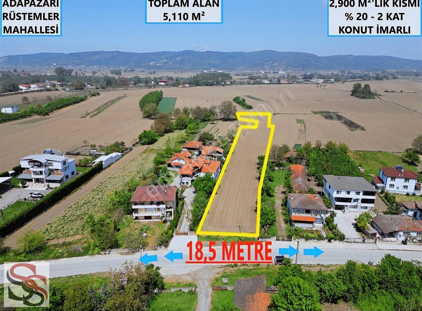 Adapazarı Rüstemler'de % 20 - 2 Kat Konut İmarlı 5,110 M² Arsa